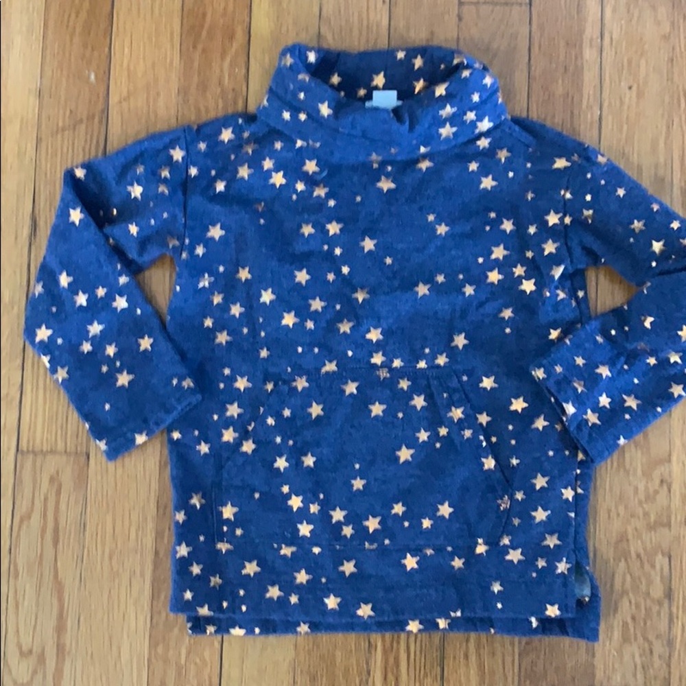 Crewcuts rose gold star sweatshirt